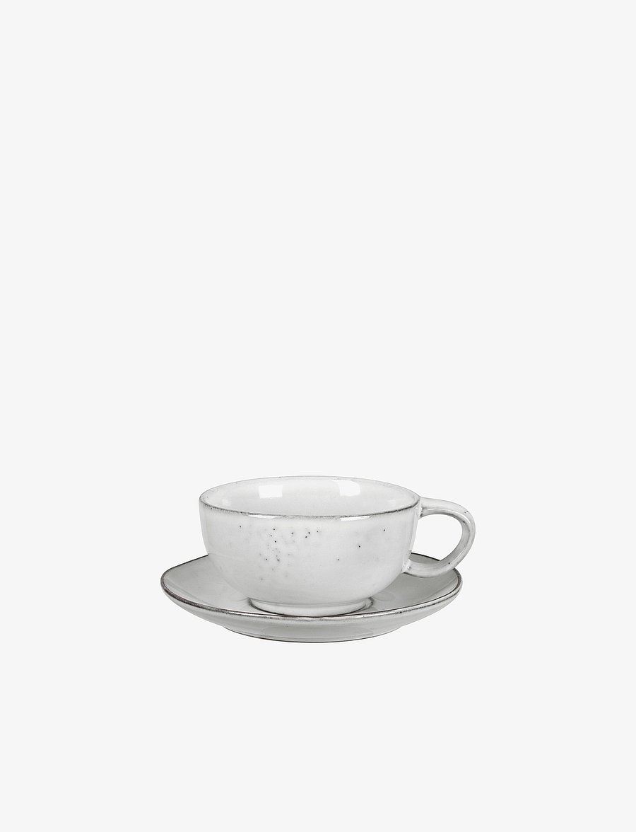 Broste Copenhagen - Cup with plate Nordic sand - kaffetassen - nordic sand - 1