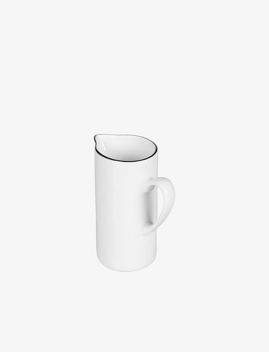 Broste Copenhagen - Milk can Salt - milchkännchen - white w/black rim - 2