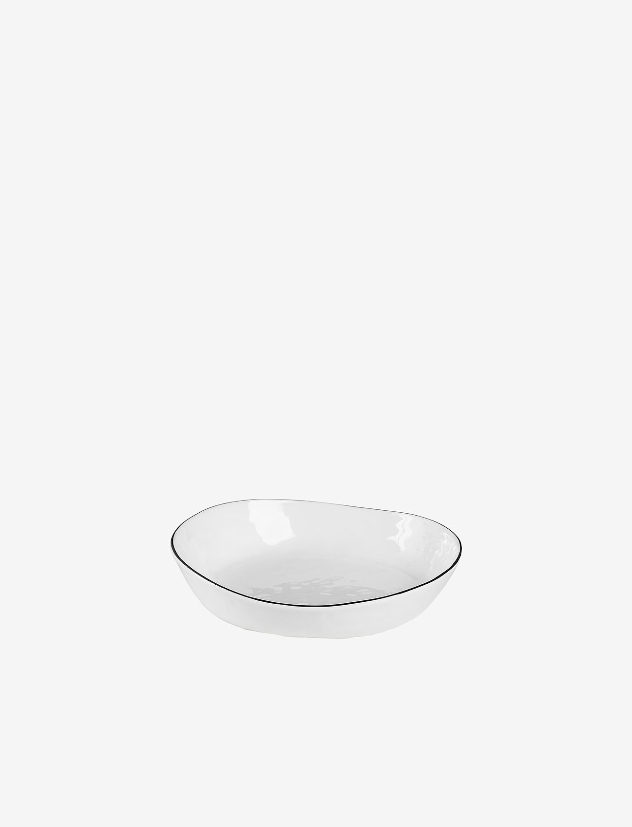 Broste Copenhagen - Bowl Salt - zemākās cenas - white w/black rim - 0