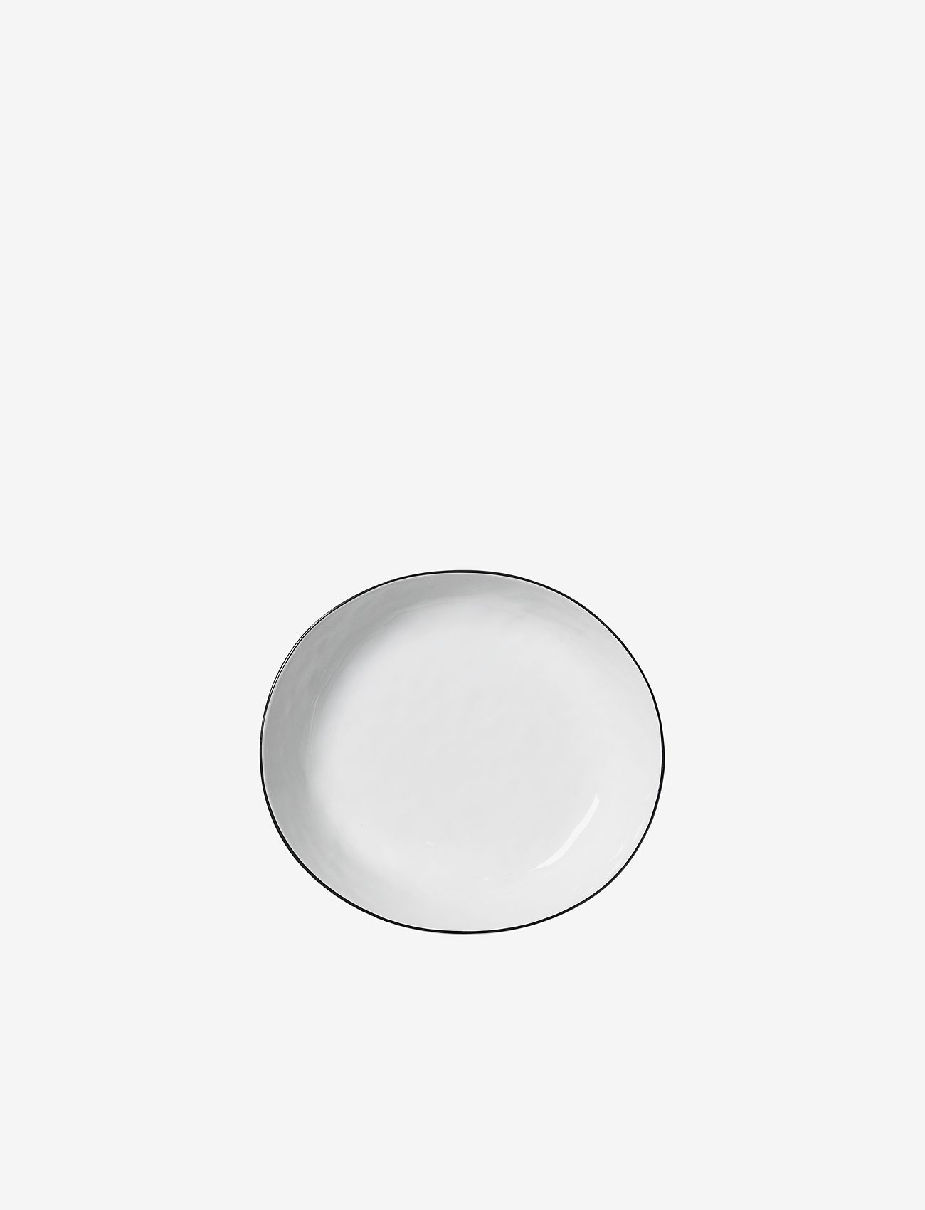 Broste Copenhagen - Bowl Salt - mažiausios kainos - white w/black rim - 1