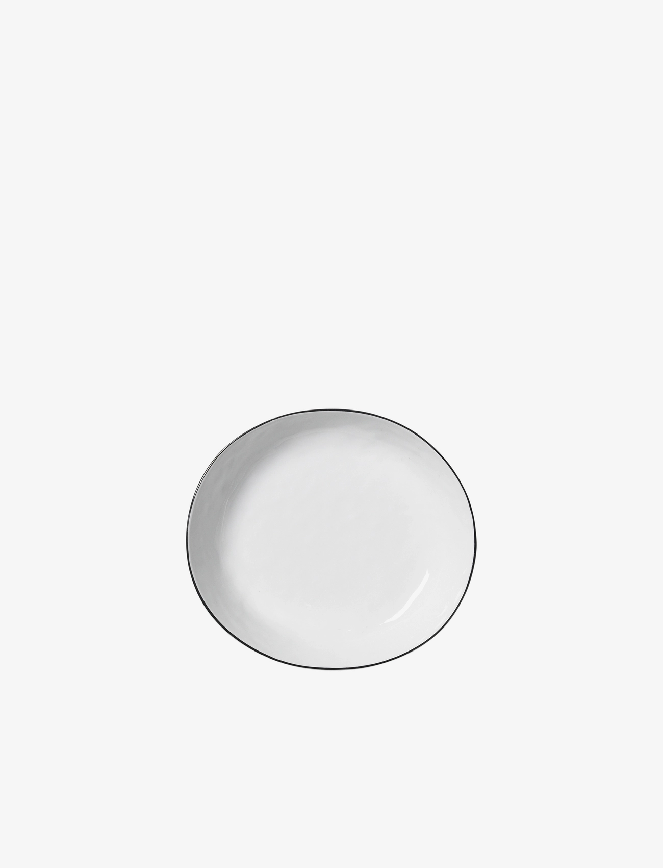 Broste Copenhagen - Skål 'salt' - laveste priser - white w/black rim - 1