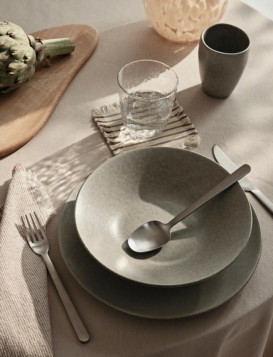 Broste Copenhagen - Nordic Marsh Dinner Plate - speiseteller - light dusty green - 0