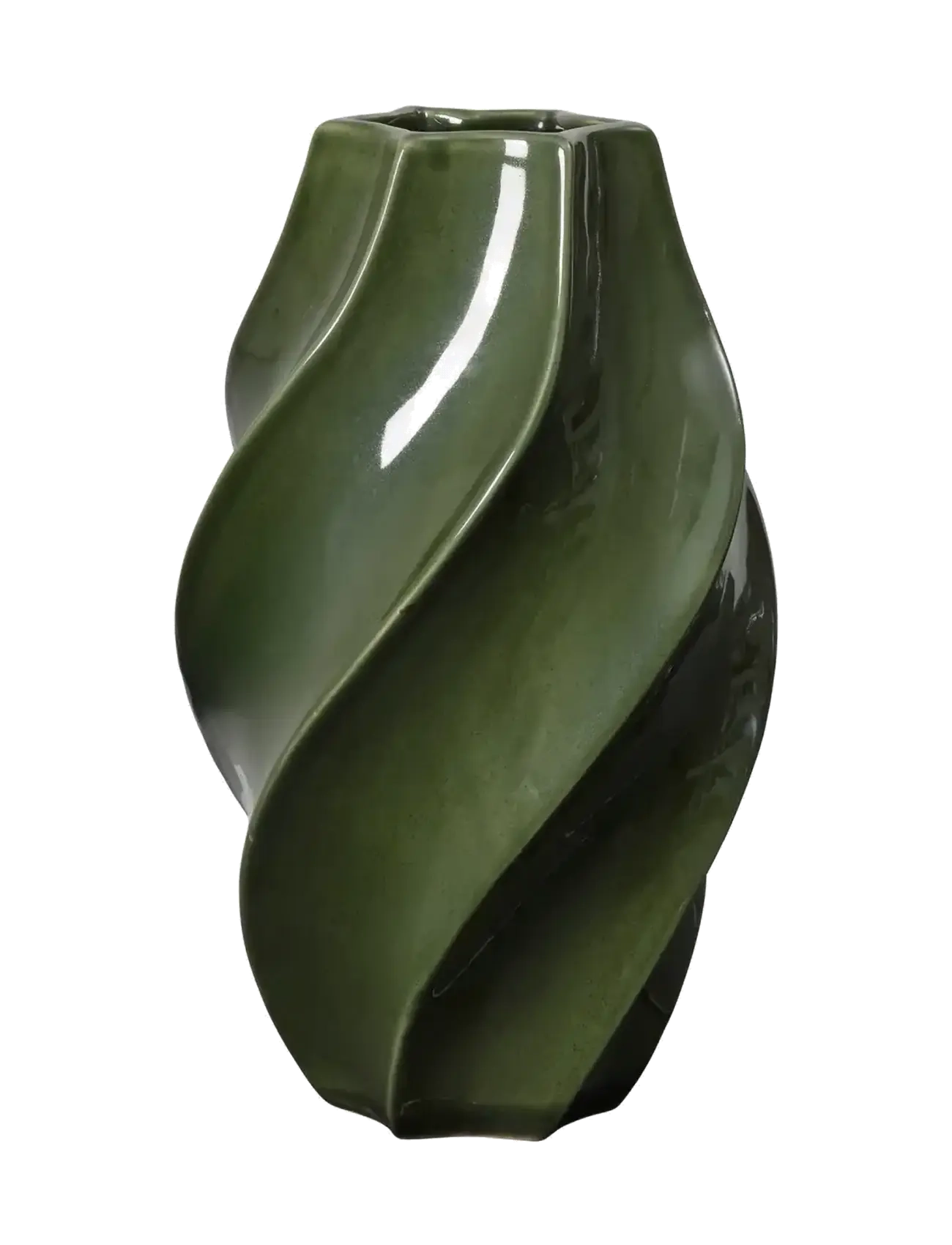 Broste Copenhagen Odette Vase - Vaser - GREEN / green
