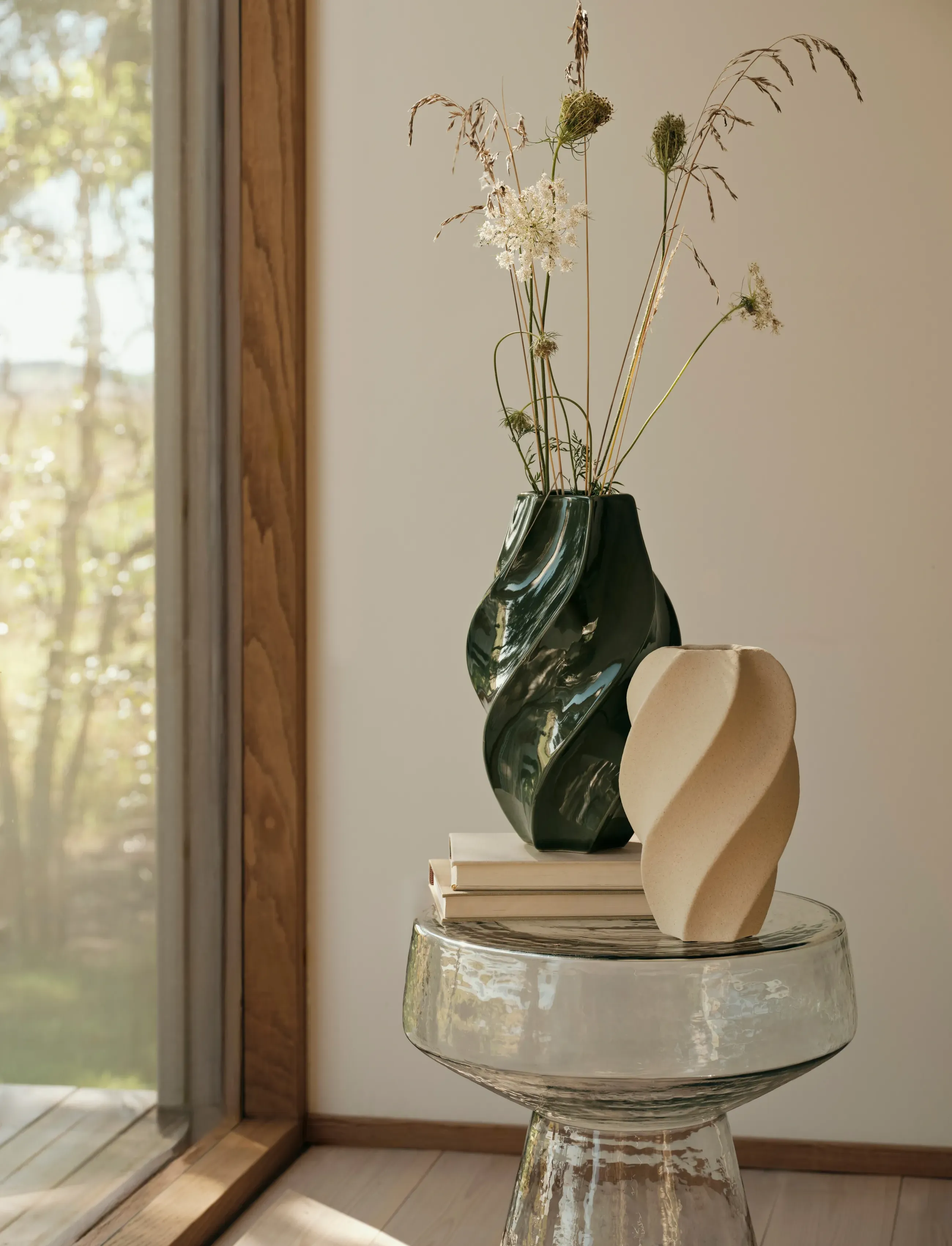 Broste Copenhagen Odette Vase, H 32 cm, Vases, Grün - Other Homeware