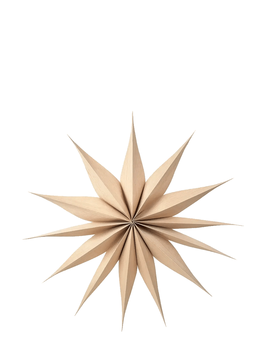 Broste Copenhagen - Venok Star Ornament L - ziemassvētku rotājumi - natural - 0