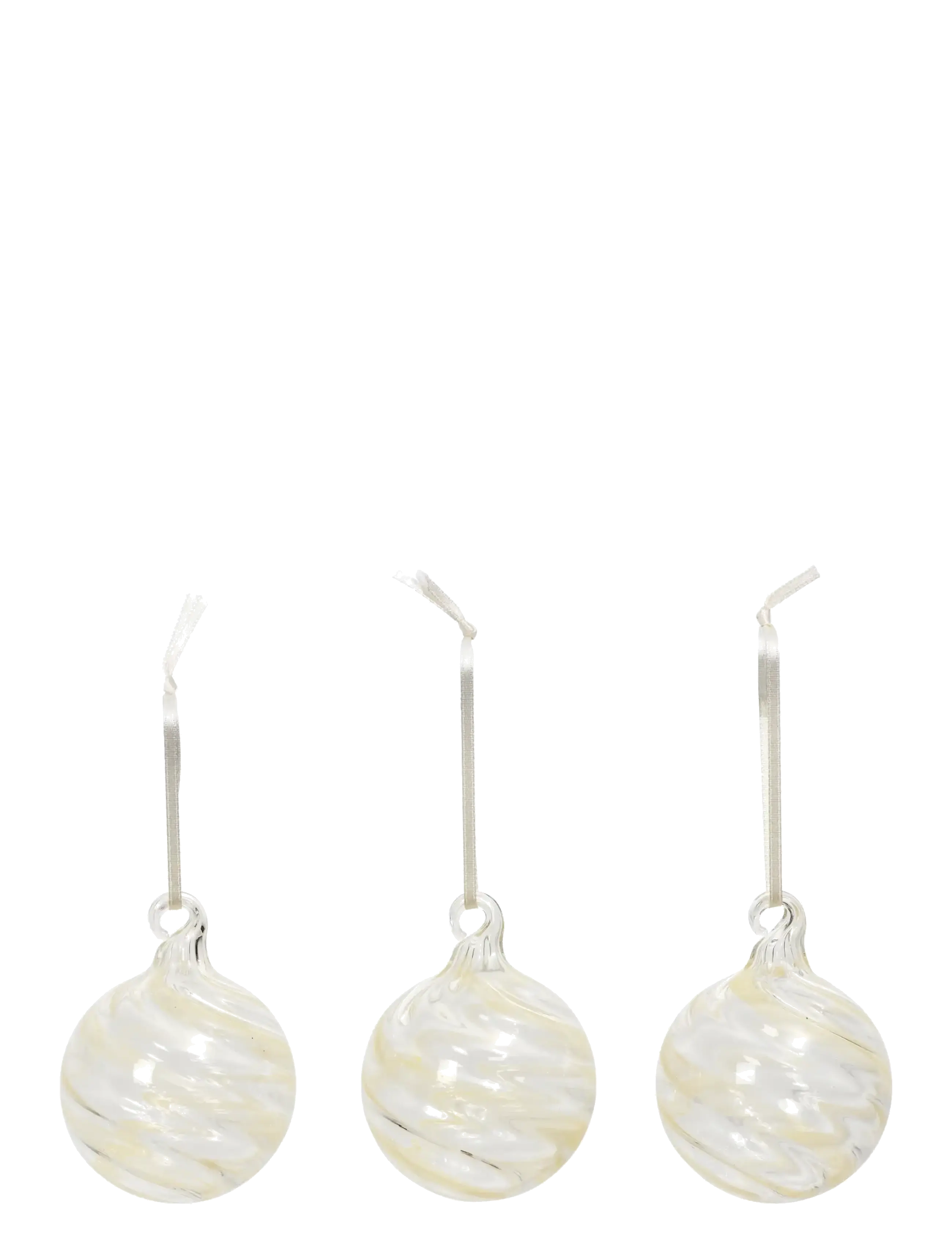 Broste Copenhagen Swirl Ornaments - Christmas - OFF WHITE/CLEAR / cream