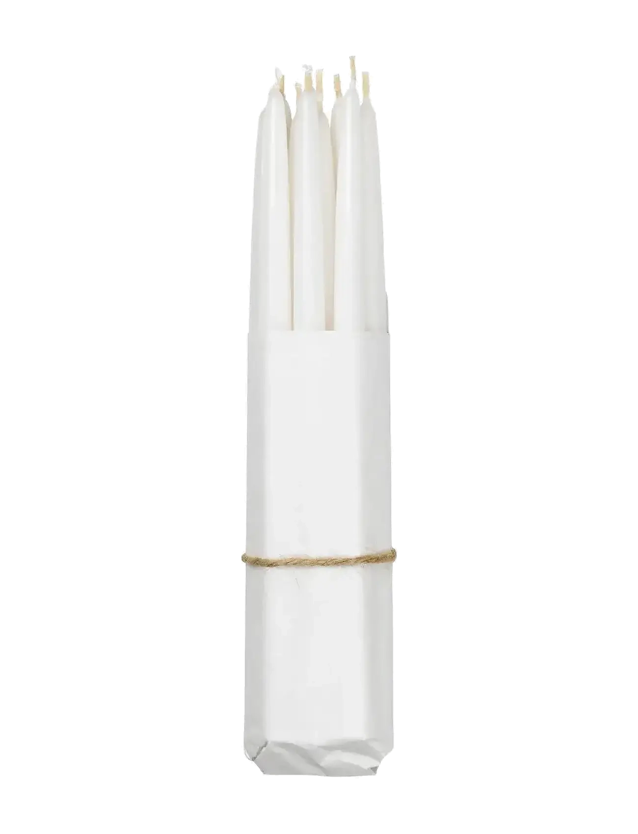 Broste Copenhagen Smooth Taper Candle, H:21 cm, Candles, Weiß - Pillar Homeware