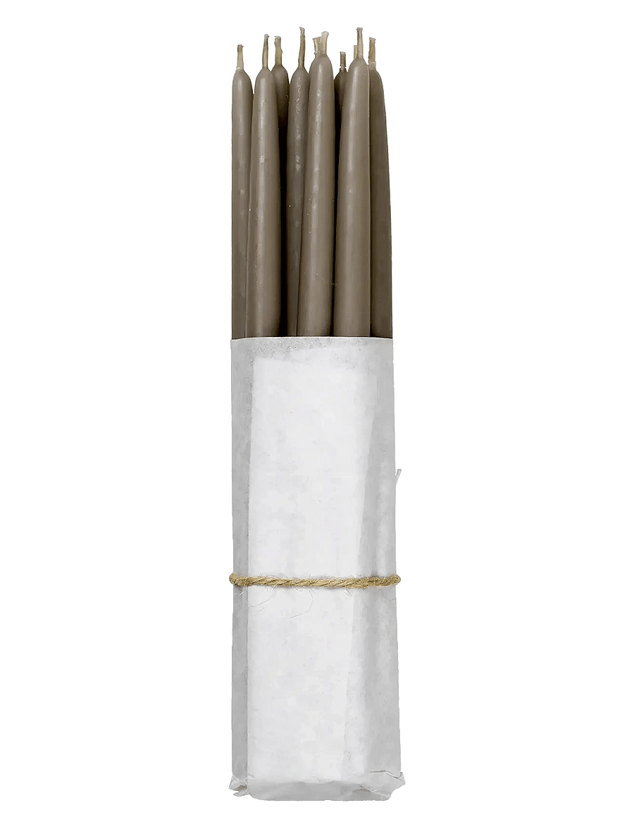 Broste Copenhagen - Smooth Taper Candle - pikad küünlad - linen - 1