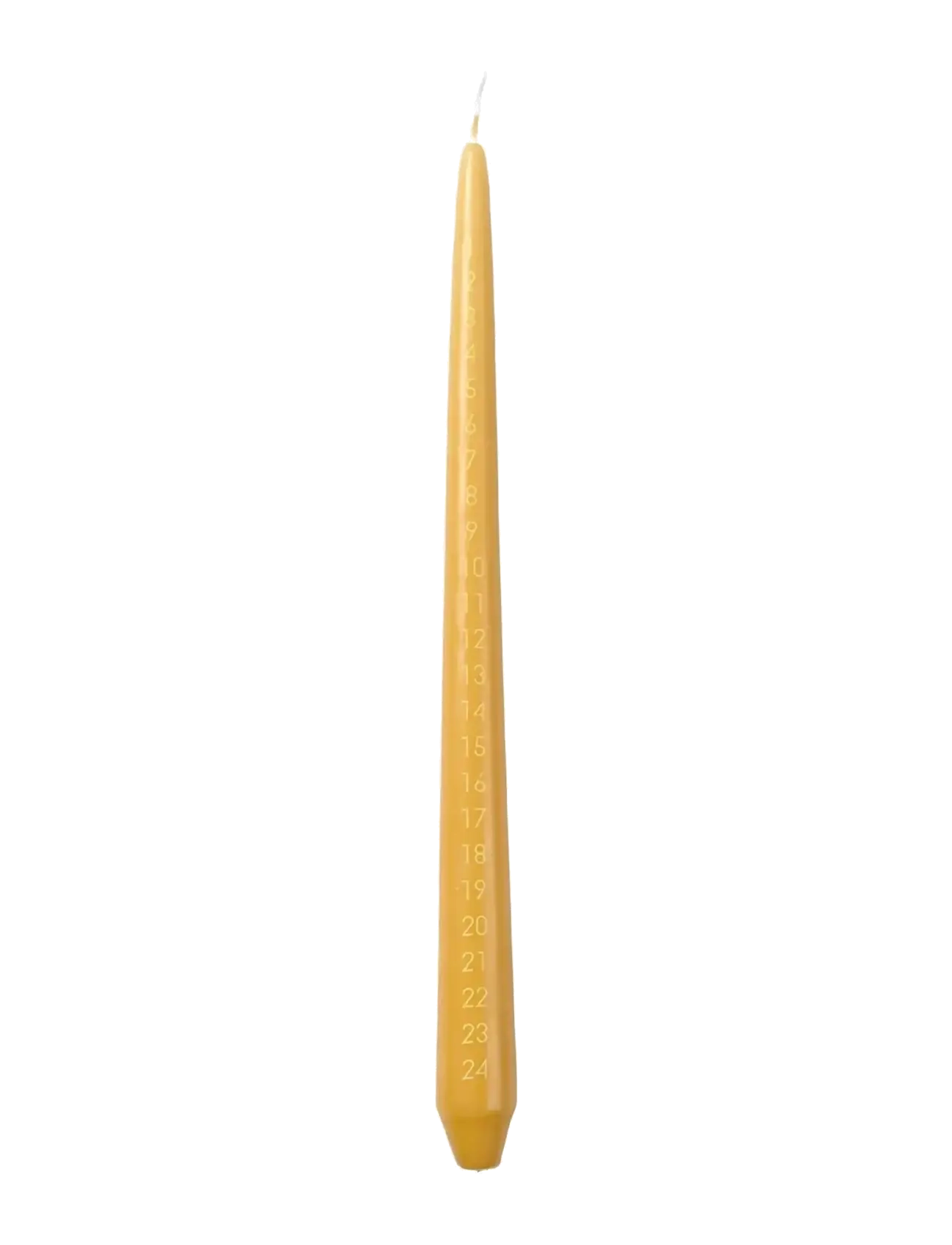 Broste Copenhagen Taper Calendar Candle - Christmas - OCHER / yellow