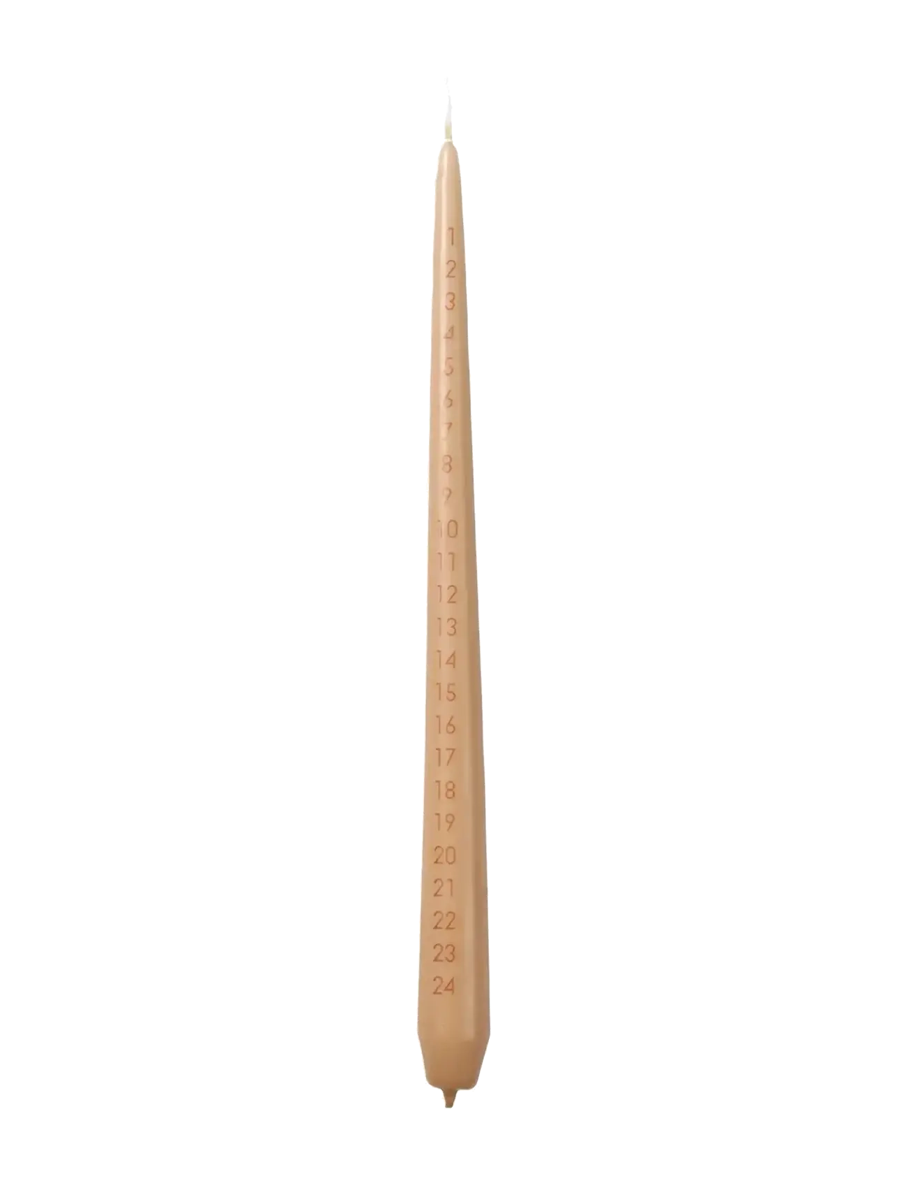 Broste Copenhagen Taper Calendar Candle, H:33 cm, Christmas Decoration, Beige - Advents Candles, Homeware