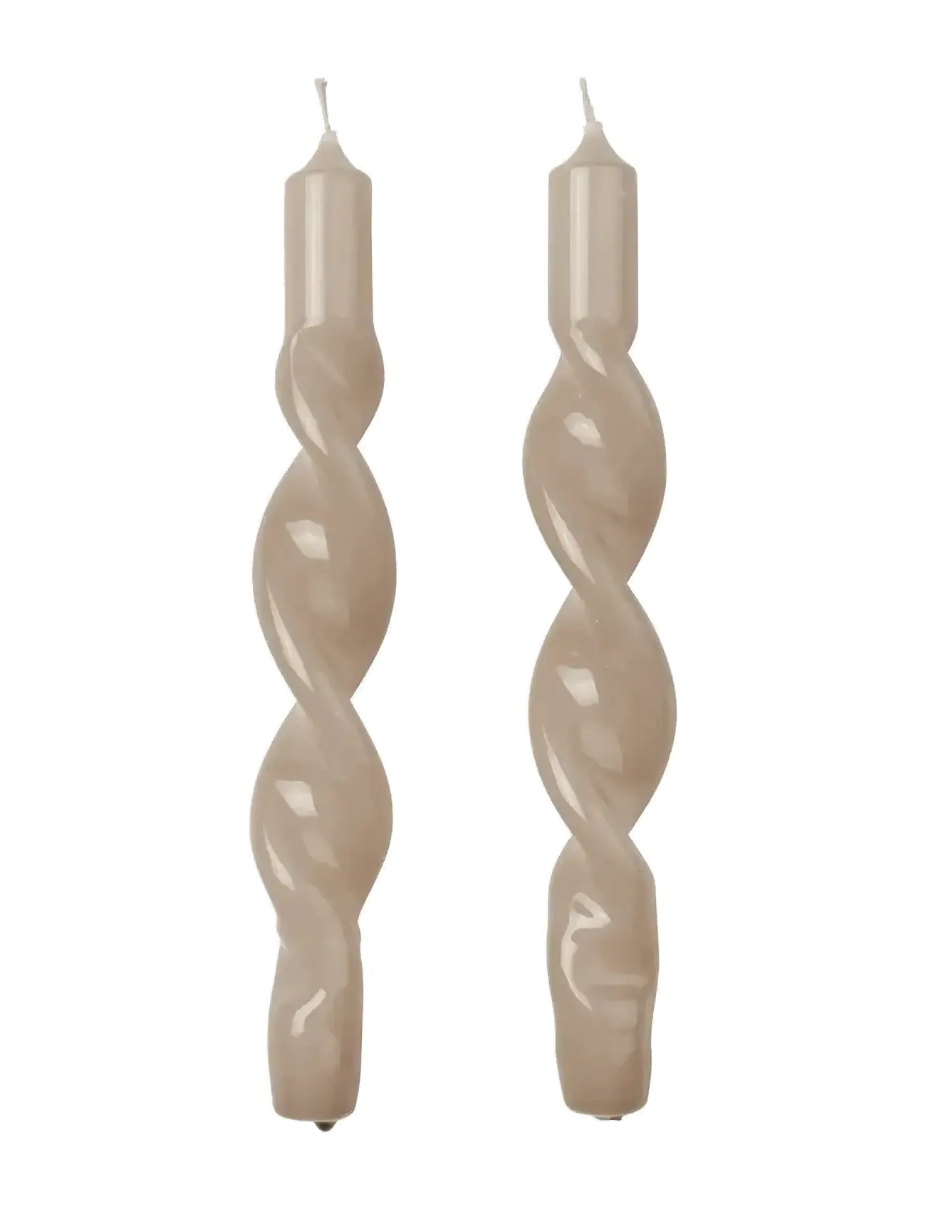 BROSTE COPENHAGEN Twist Taper Candle Grau - H:23CM - Unisex