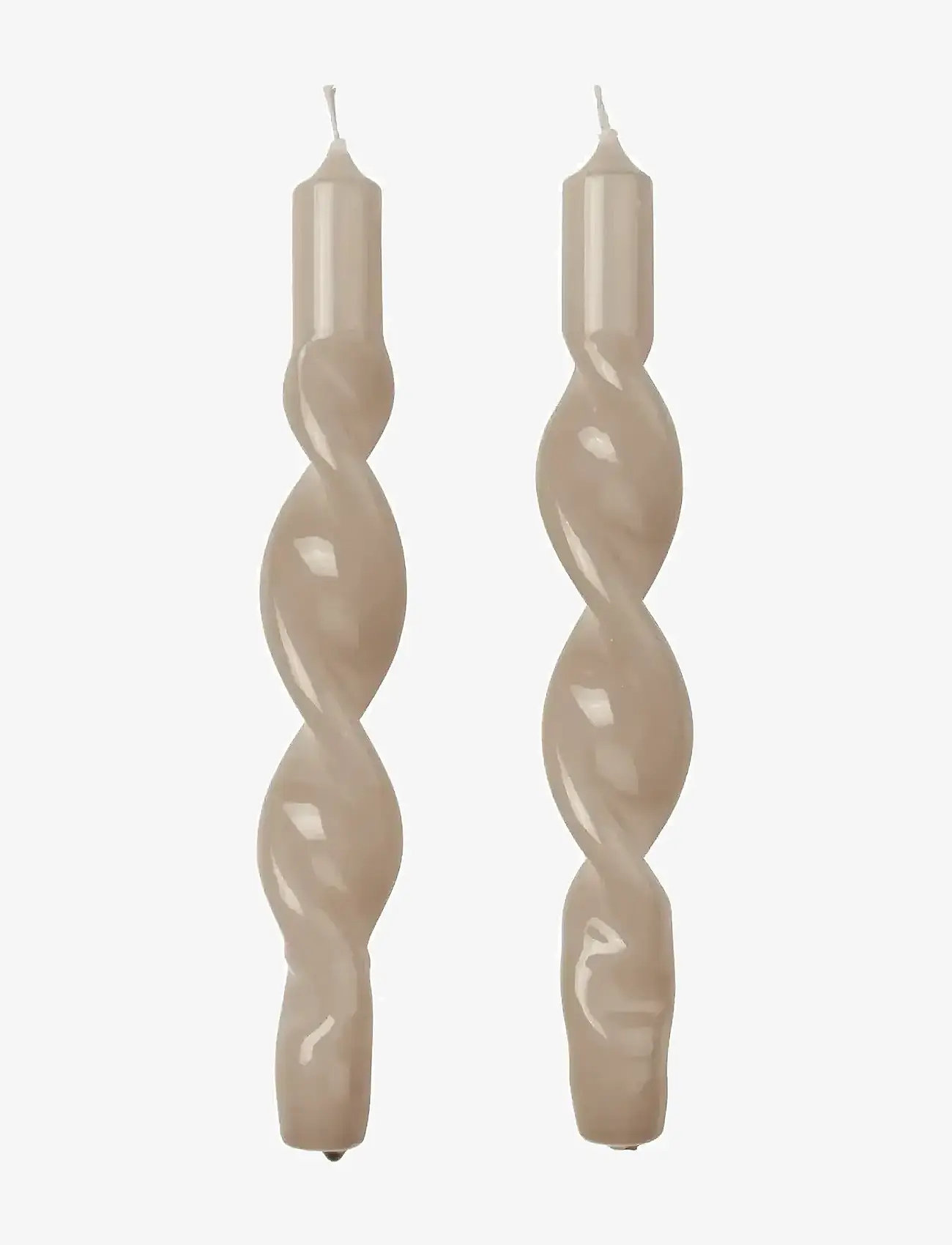 Broste Copenhagen - Twist Taper Candle - køb efter pris - linen - 0