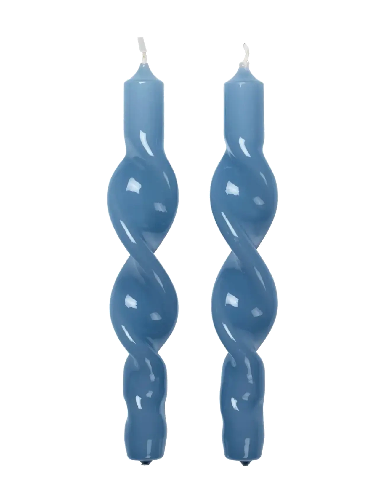 Broste Copenhagen Twist Taper Candle, H23 cm, Blue, Lysestager & Lanterner > Lysestager, Unisex