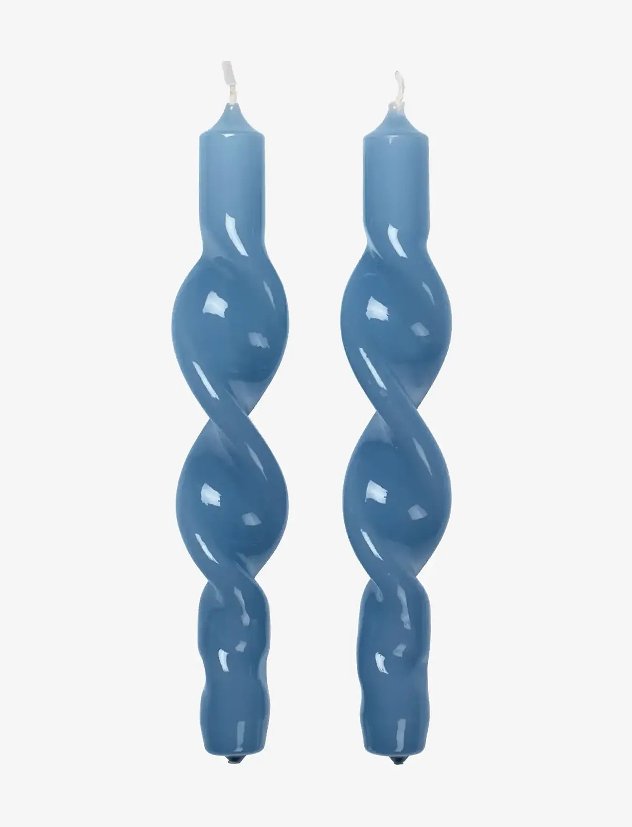 Broste Copenhagen - Twist Taper Candle - kerzenständer - dusty blue - 0
