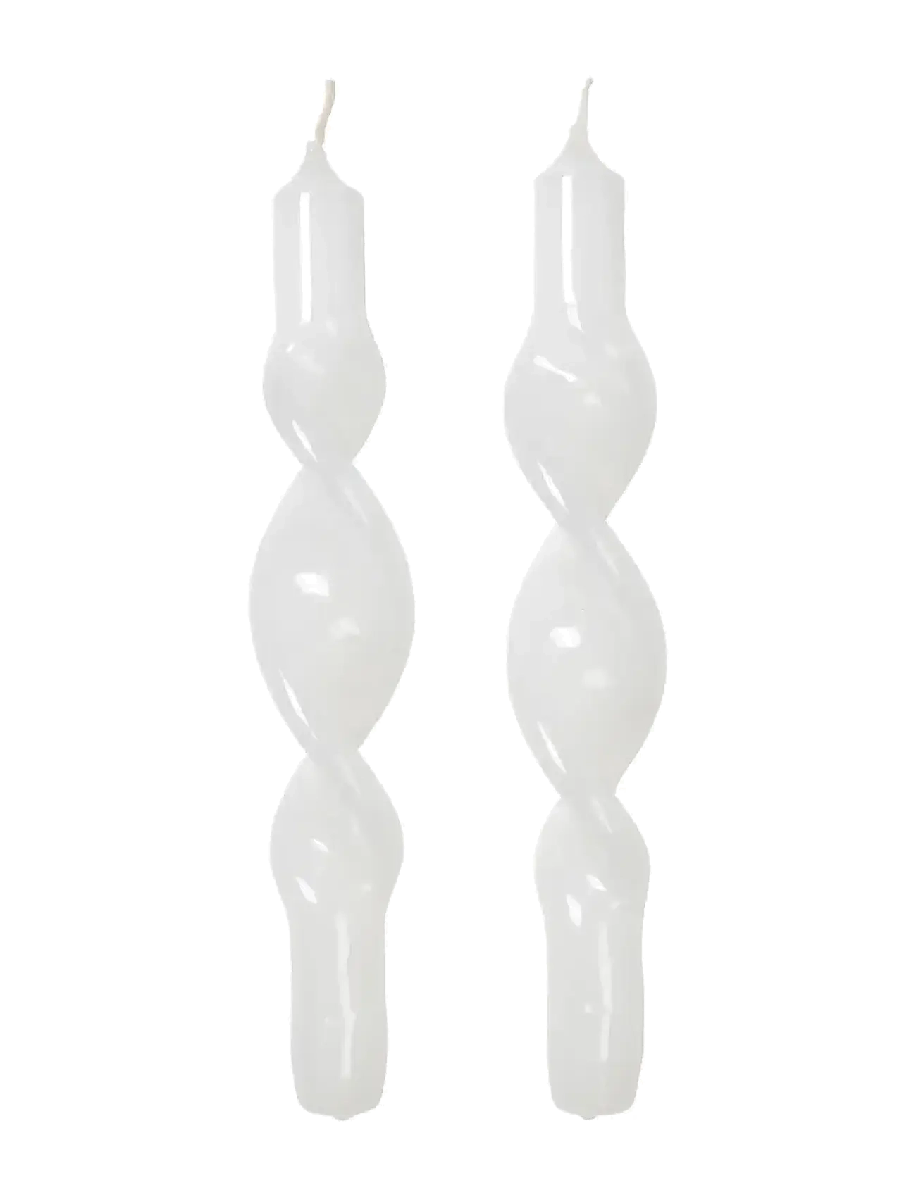 Broste Copenhagen Twist Taper Candle, H:23 cm, Candles, Silber - Pillar Homeware
