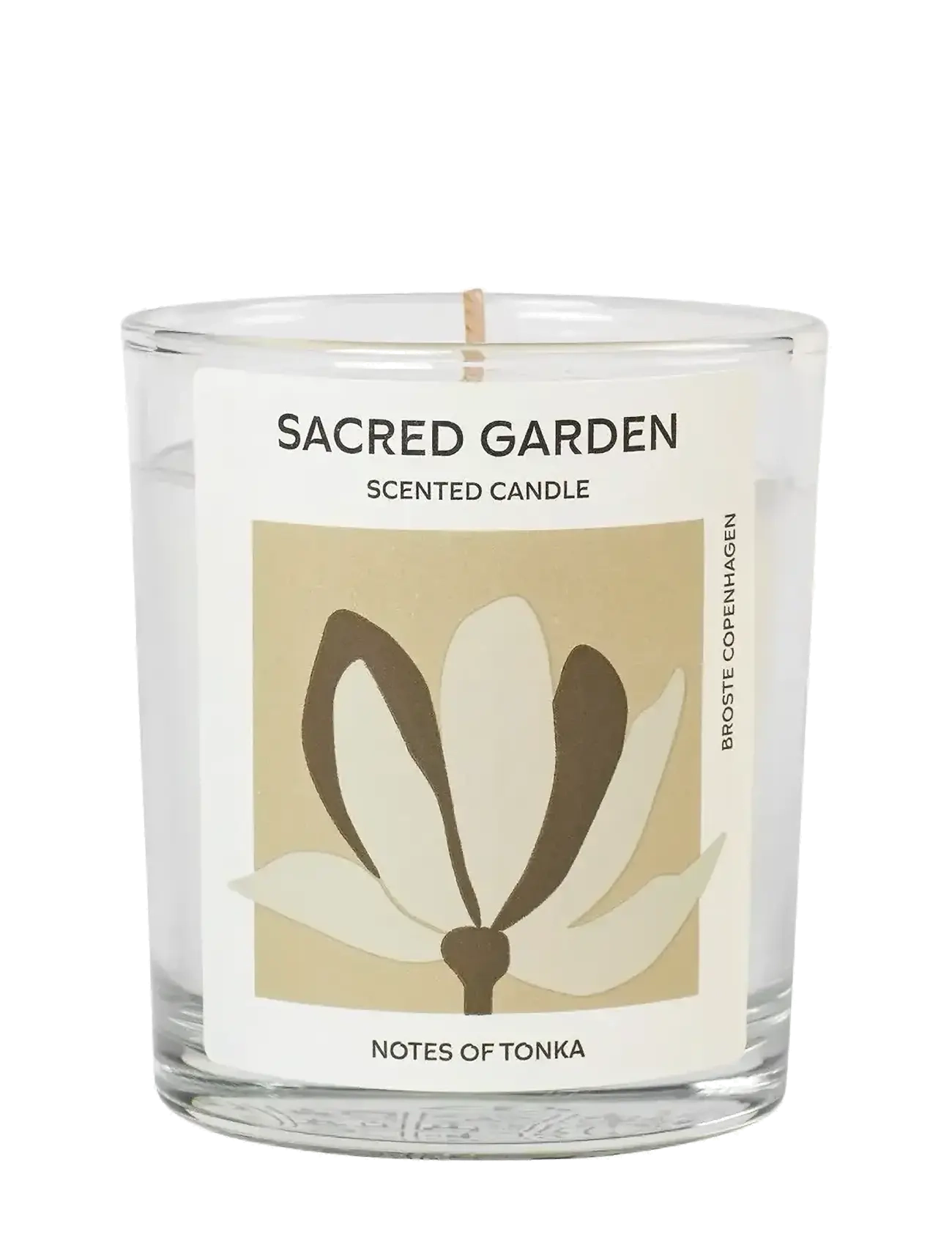 Broste Copenhagen Sacred Garden Scented Candle, Ø 7.4 cm, White, Hjem > Duftlys, Dame