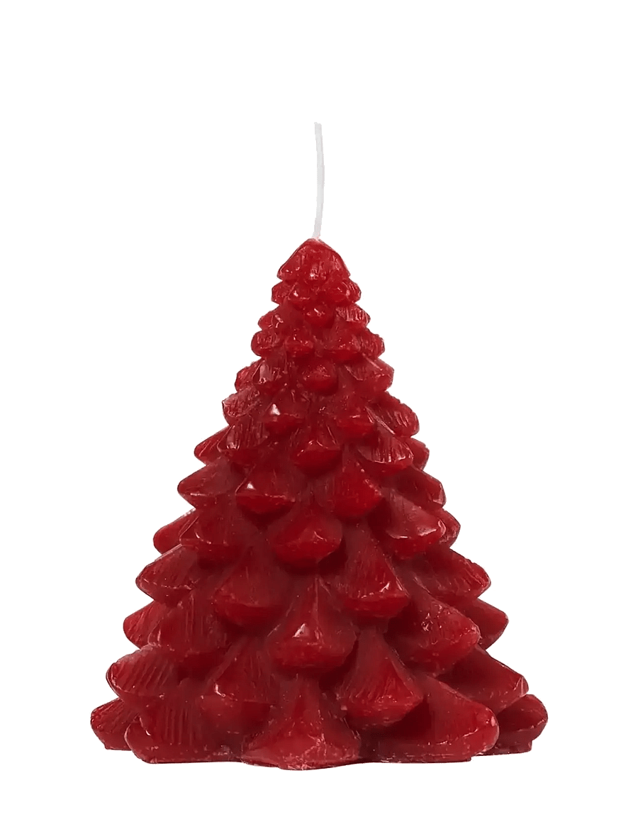 Broste Copenhagen - Granny Christmas Tree Candle - kalėdų dekoracijos - burgundy - 0