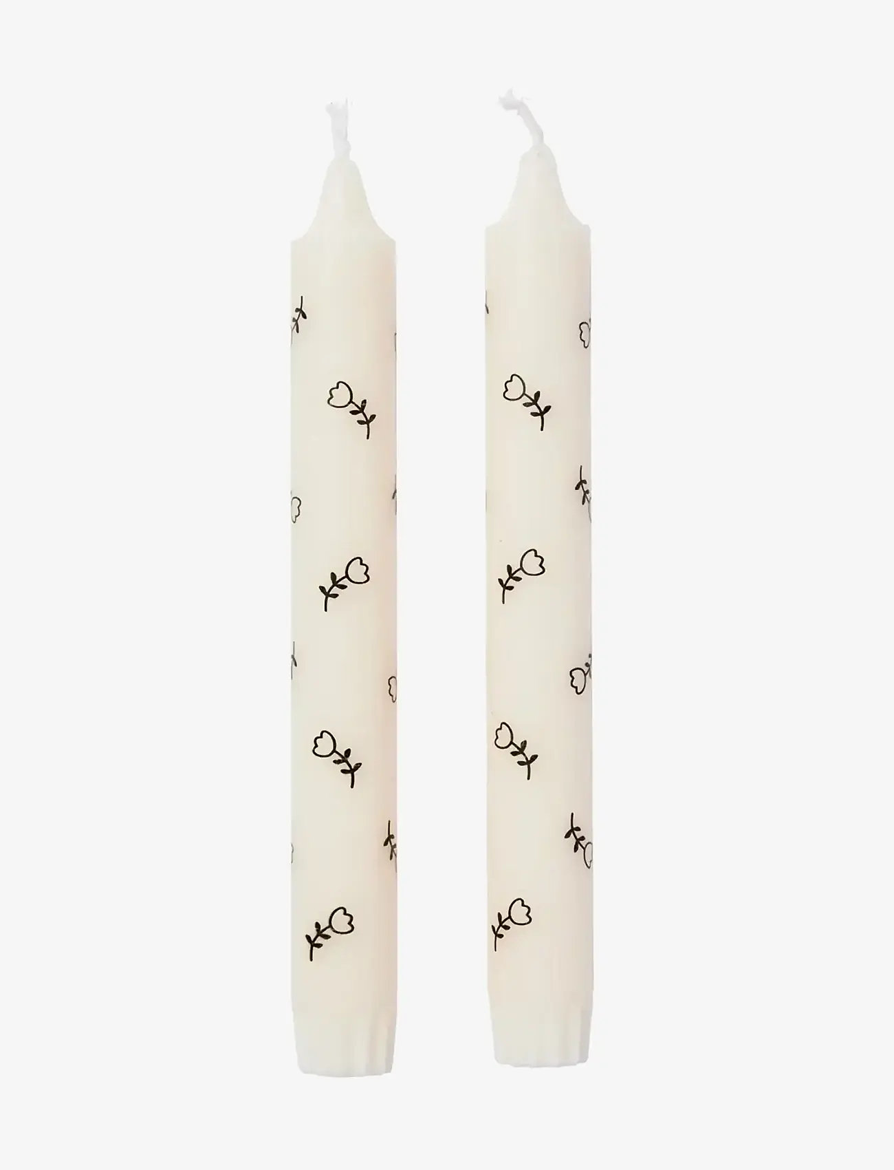 Broste Copenhagen - Mai Taper Candle - ljusstakar - white/black - 0