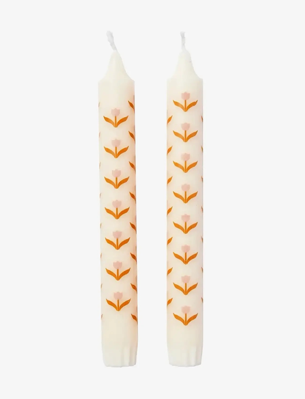 Broste Copenhagen - Tulip Taper Candle - kerzenständer - white/soft pink - 0