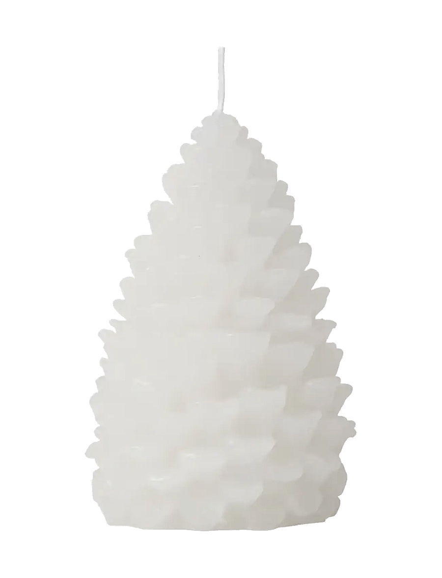 Broste Copenhagen - Pine Figure Candle - ziemassvētku rotājumi - white - 0