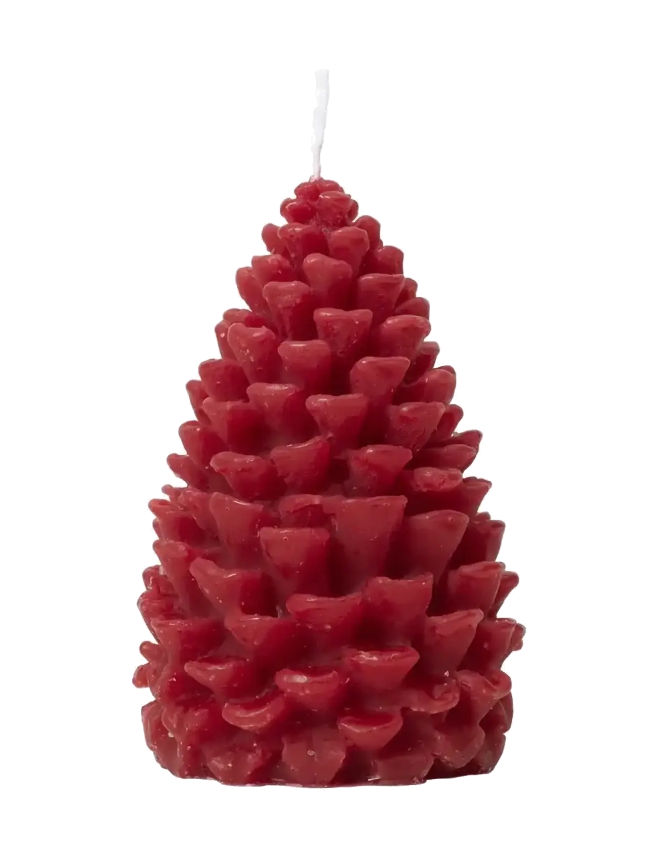 Broste Copenhagen Pine Figure Candle - Christmas - BURGUNDY / burgundy