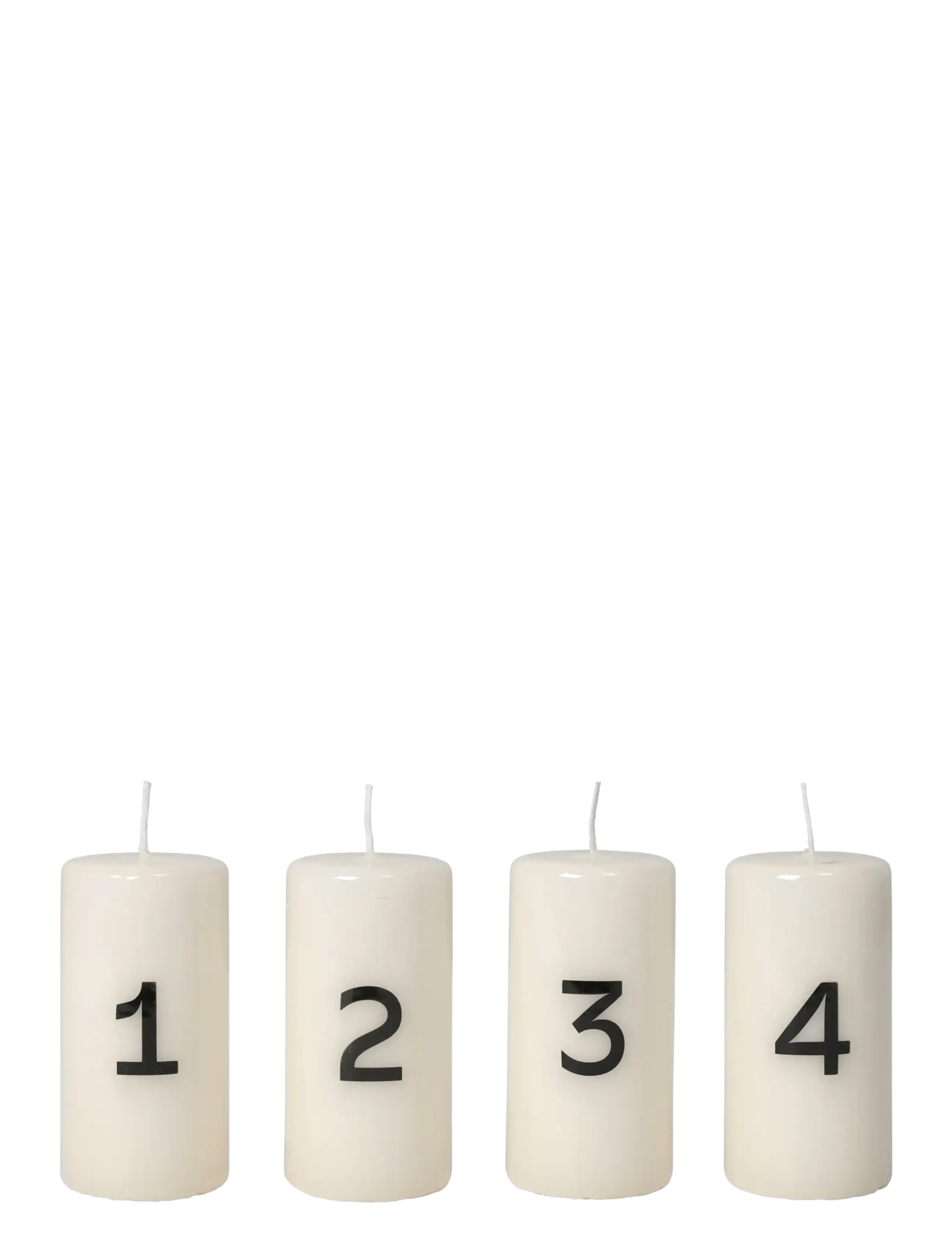 Broste Copenhagen Advent Calender Candle Glossy - Christmas - WHITE/BLACK / cream