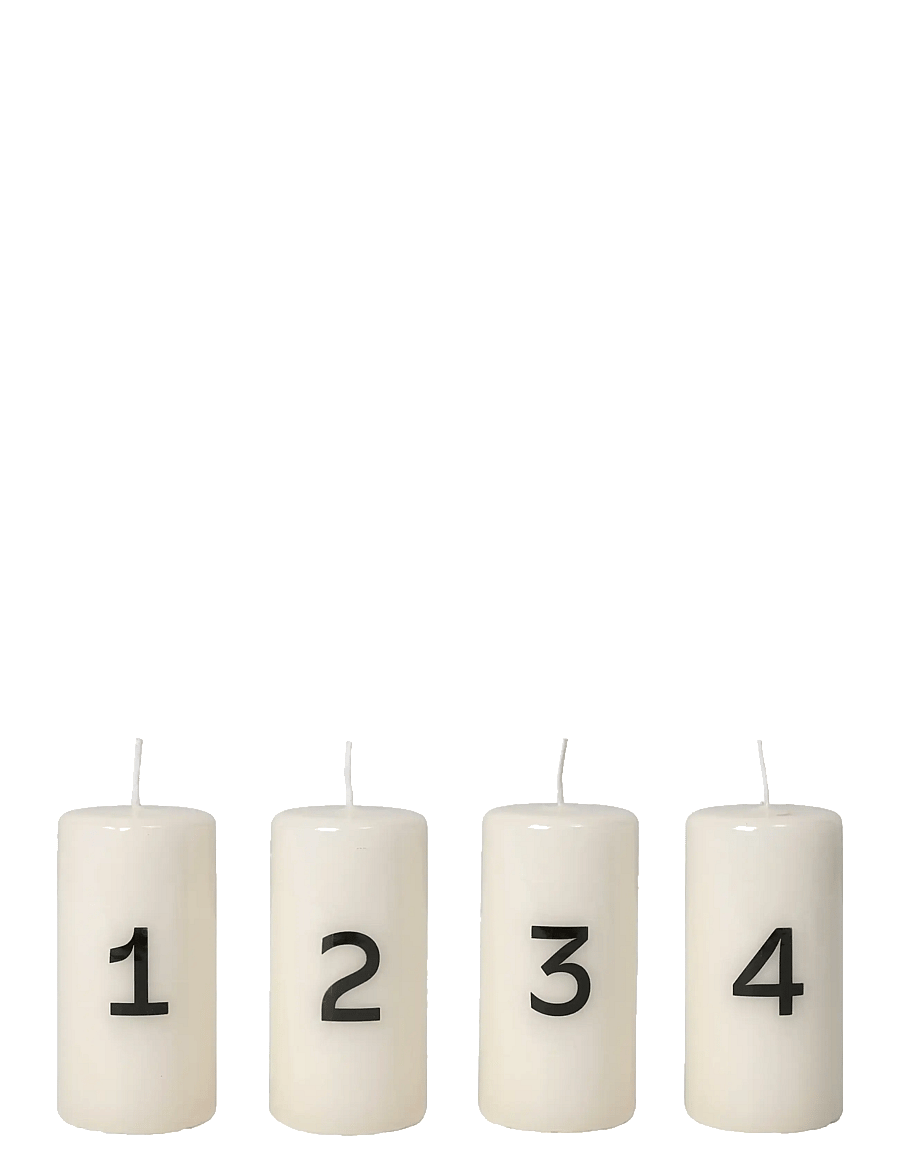 Broste Copenhagen - Advent Calender Candle Glossy - adventtikynttilät - white/black - 1
