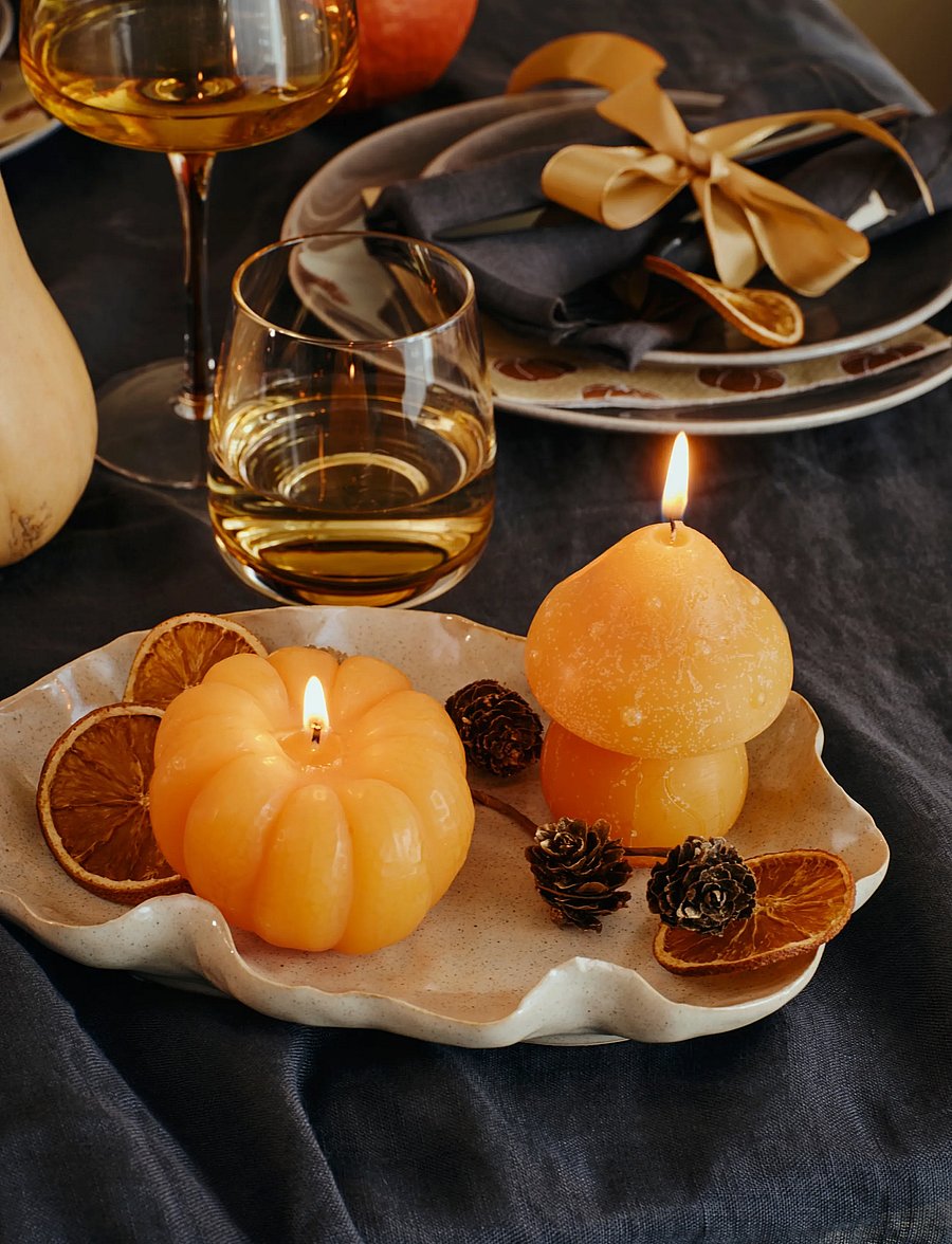 Broste Copenhagen - Mushroom Figure Candle - cilindrinės žvakės - orange - 0