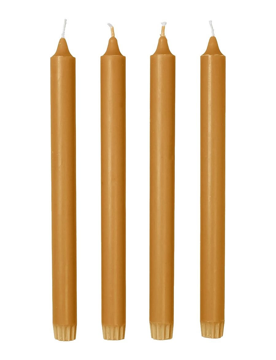 Broste Copenhagen - Eco Taper Candle - stokkaarsen - orange - 1