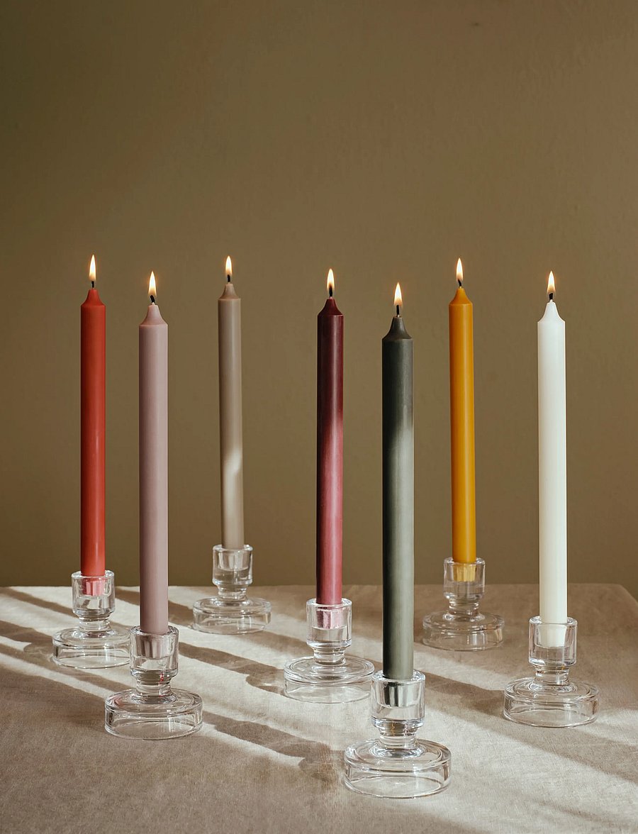 Broste Copenhagen - Eco Taper Candle - stokkaarsen - orange - 0