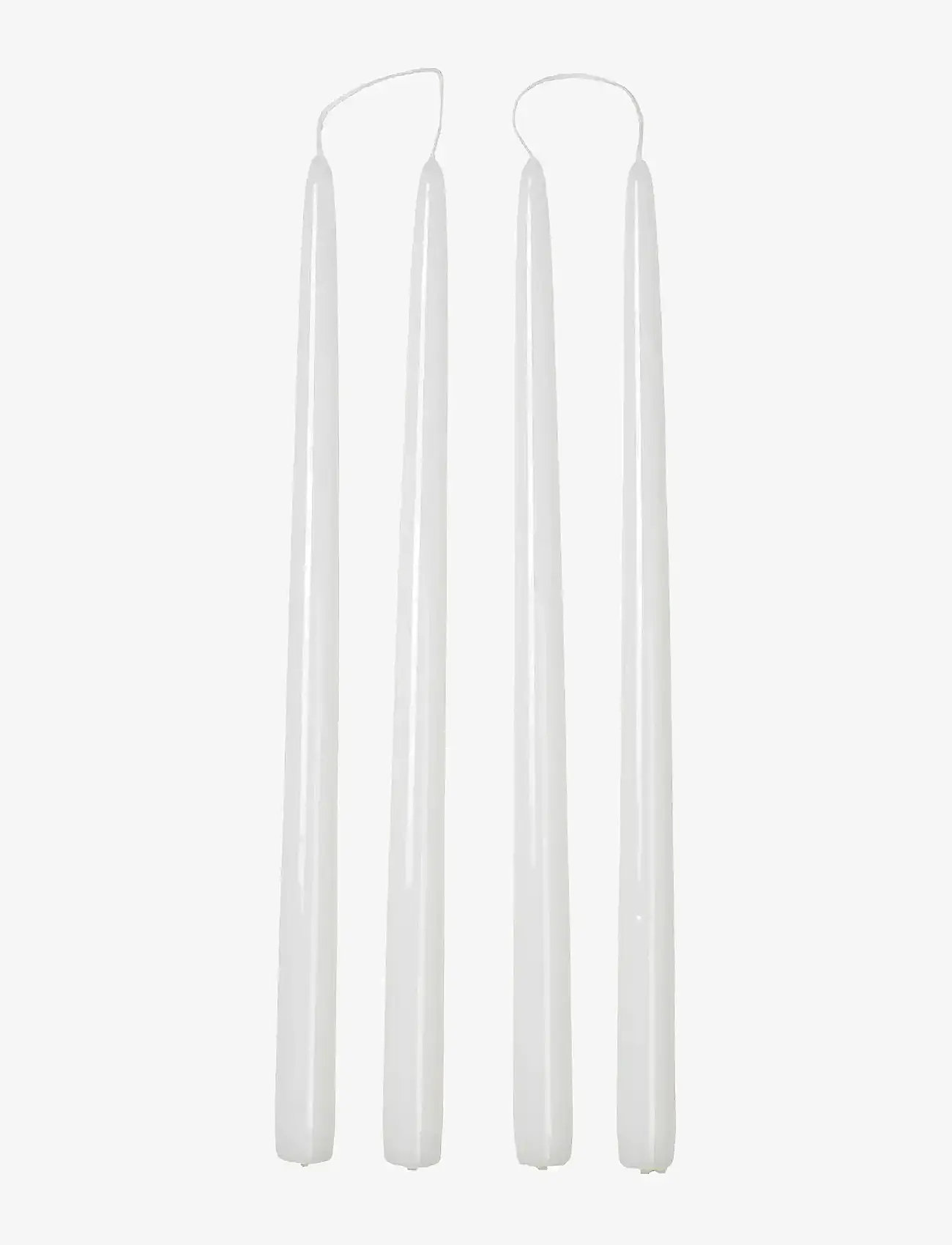 Broste Copenhagen - Smooth Taper Candle - tischkerzen - pure white lack - 0