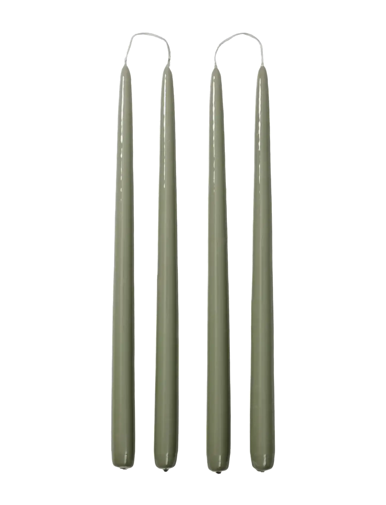 Broste Copenhagen Smooth Taper Candle, Bloklys, Kakigrøn, Str: H 38CM