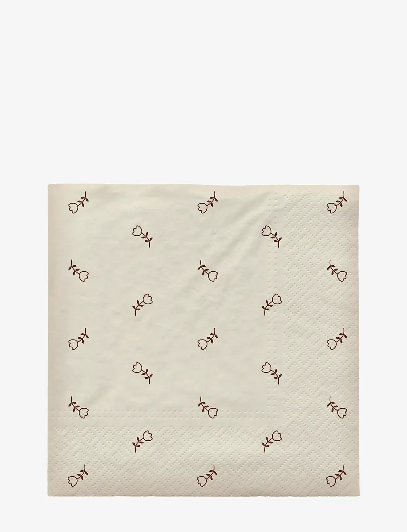 Broste Copenhagen - Mai Paper Napkin - papirservietter - off white/black - 0