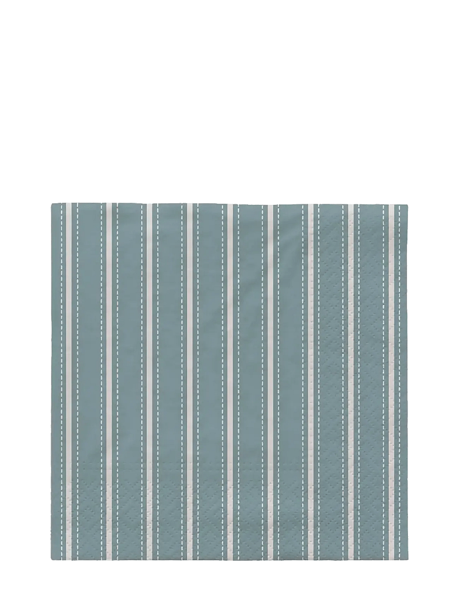 Broste Copenhagen - Dolly Paper Napkin - pabersalvrätikud - light blue/white - 0