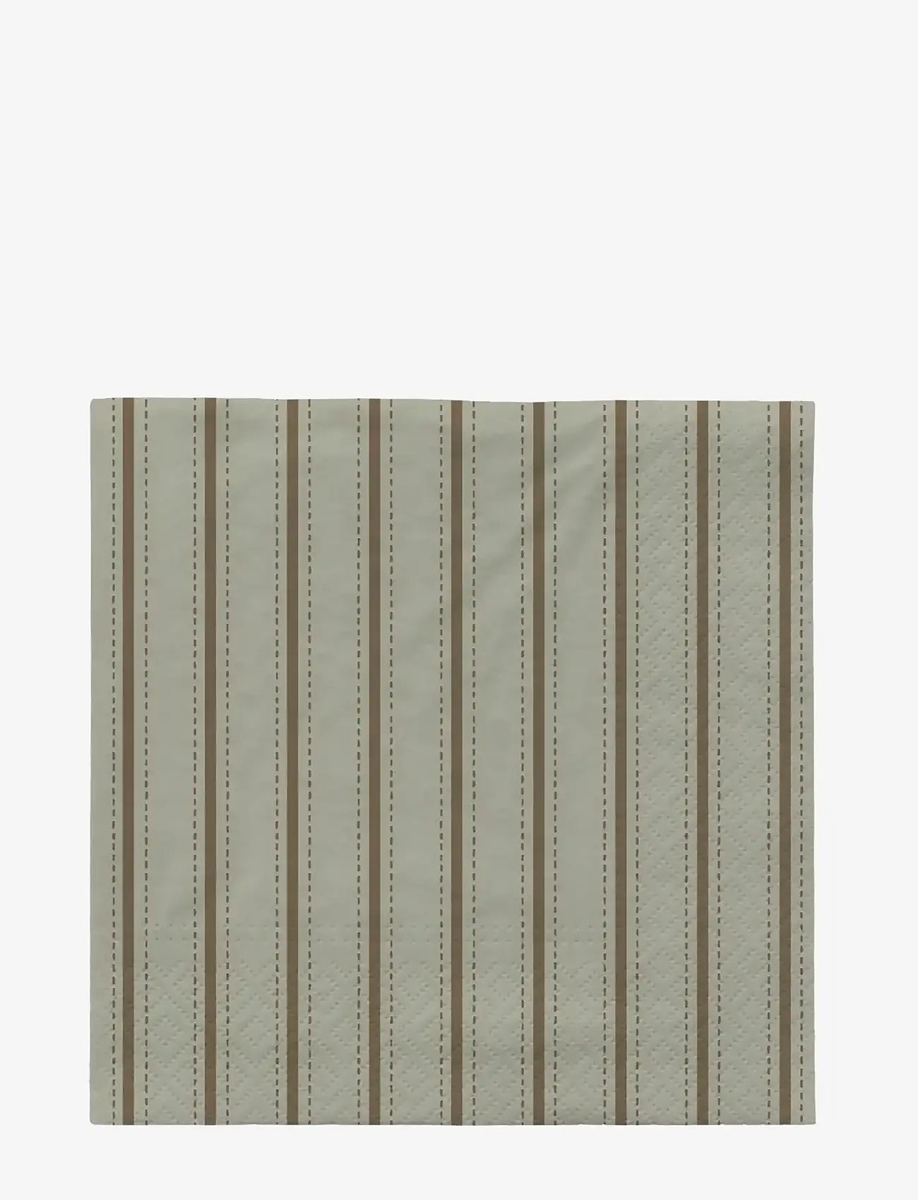 Broste Copenhagen - Dolly Paper Napkin - paper napkins - desert sage/dark green - 0