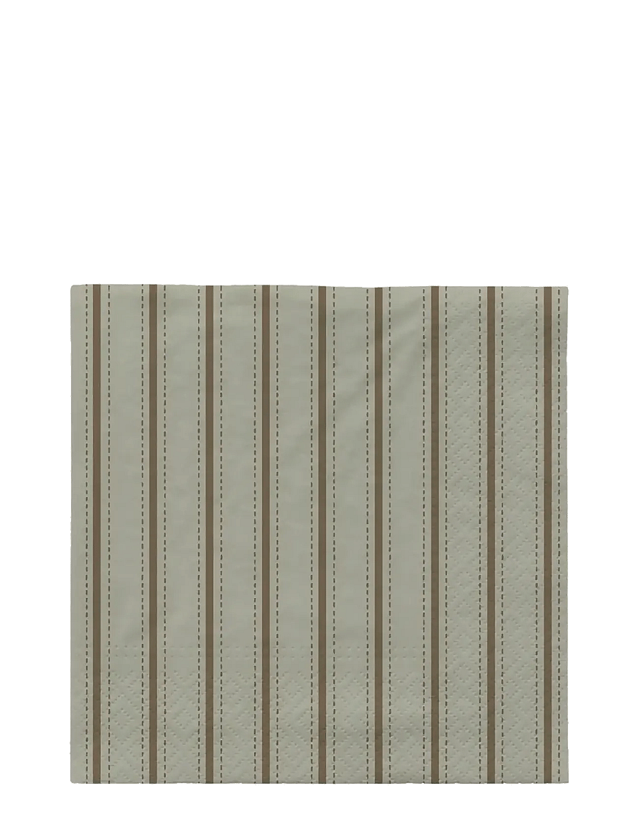 Broste Copenhagen - Dolly Paper Napkin - pabersalvrätikud - desert sage/dark green - 0