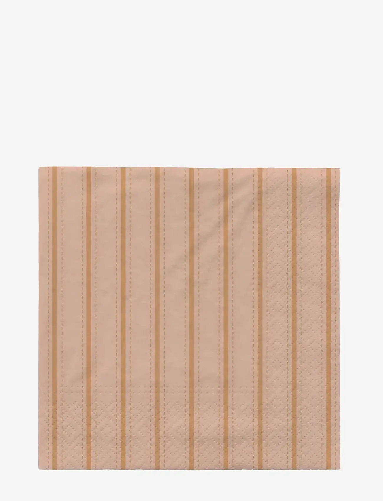 Broste Copenhagen - Dolly Paper Napkin - pappersservetter - soft pink/cinnamon sand - 0