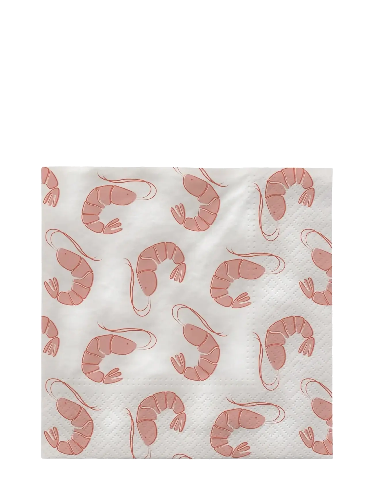 Broste Copenhagen Shrimp Paper Napkin, Paper Serviet, Hvid, Str: L 33CM