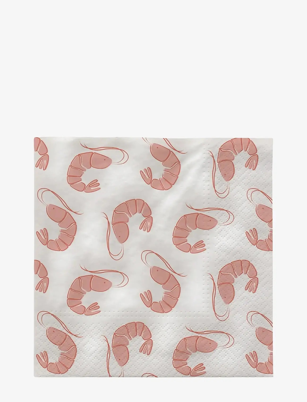 Broste Copenhagen - Shrimp Paper Napkin - serwetki papierowe - pink - 0