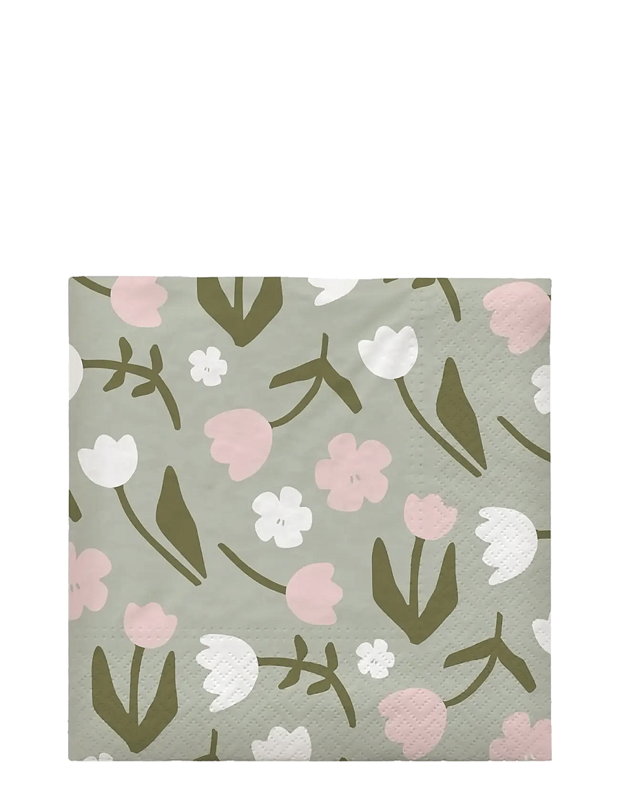 Broste Copenhagen - Rosita Paper Napkin - papierservietten - green - 0