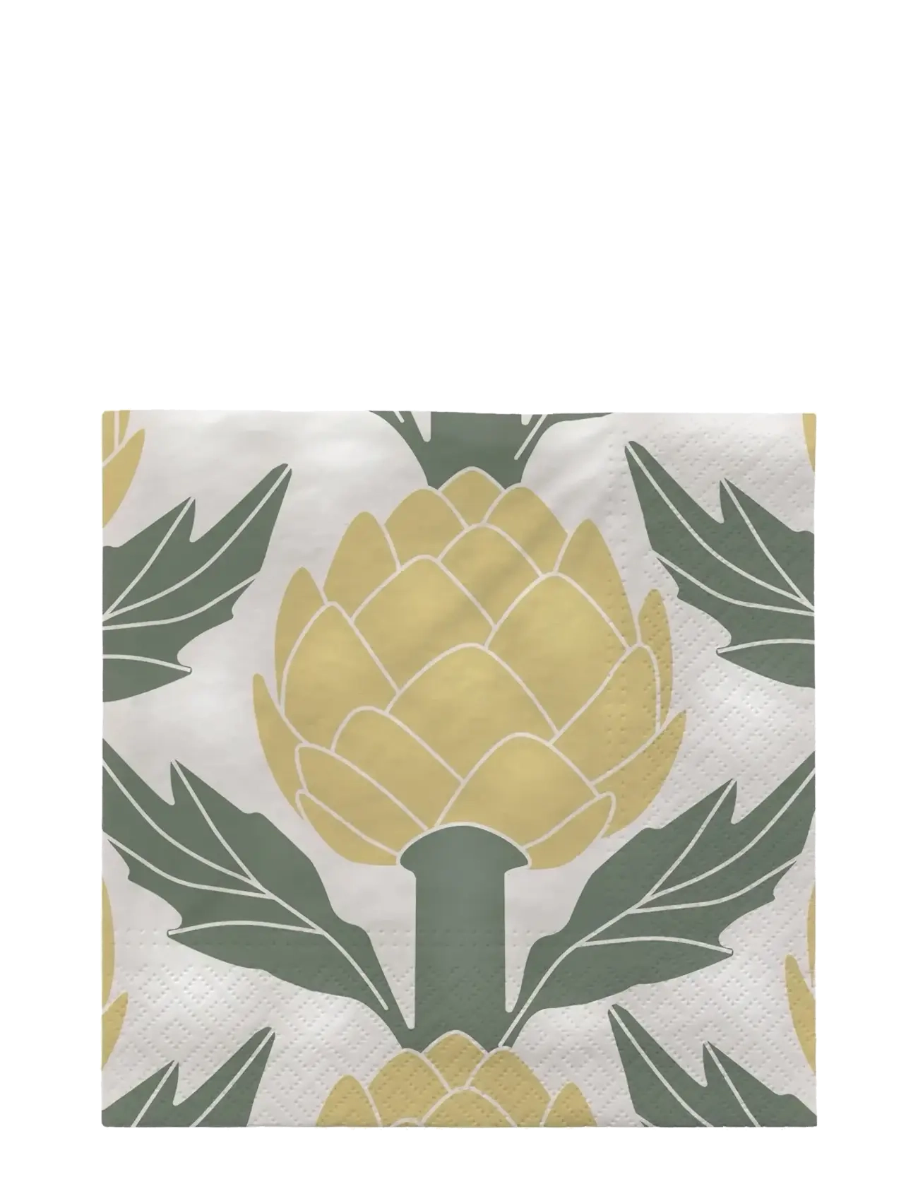 Broste Copenhagen Artichoke Paper Napkin, L 33 cm, Napkins, Mehrfarbig/gemustert - Homeware