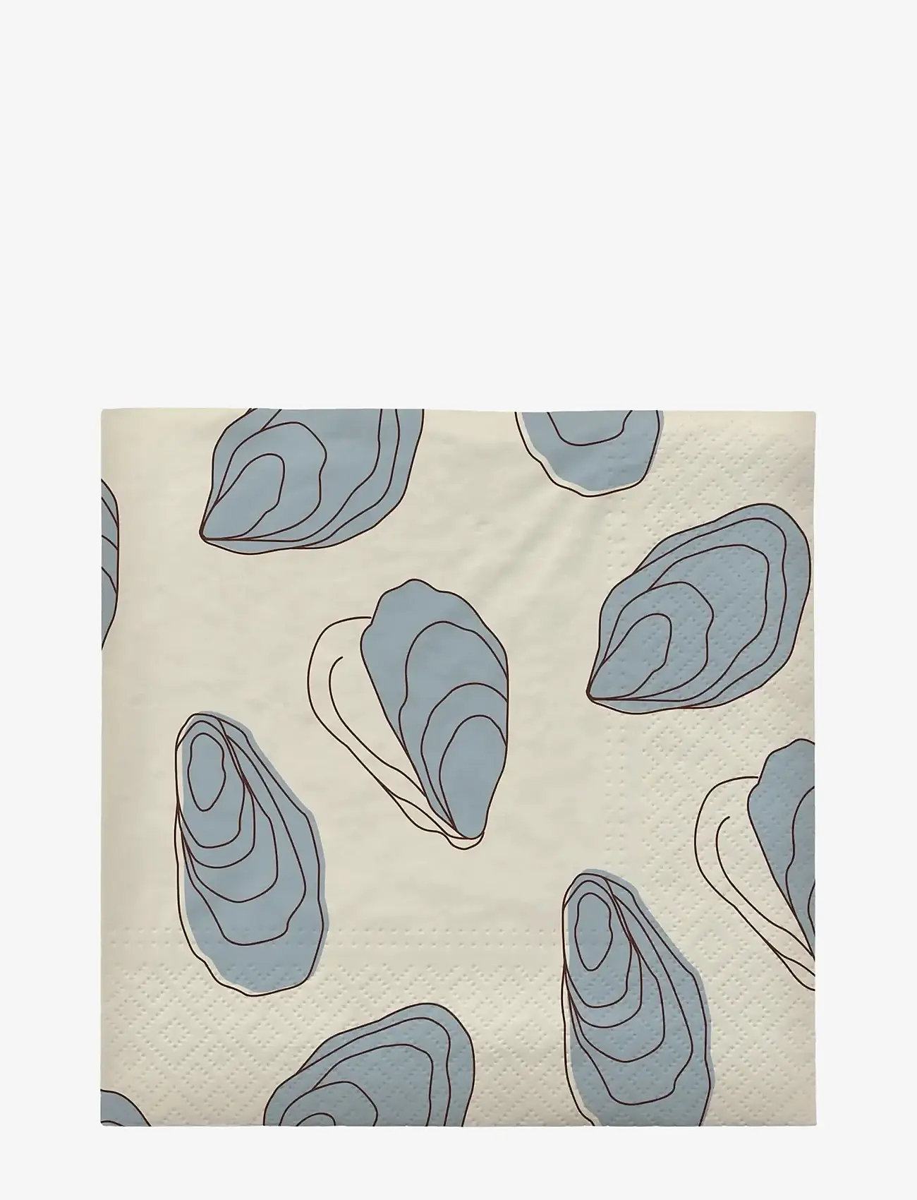 Broste Copenhagen - Oyster Paper Napkin - papirservietter - blue - 0