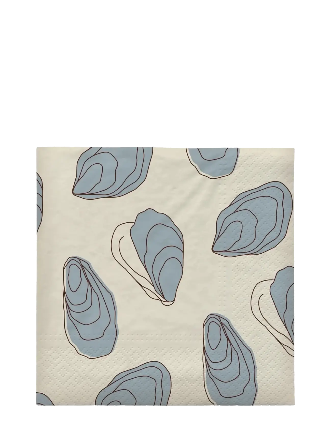 Broste Copenhagen Oyster Paper Napkin - Visa allt - BLUE / multi