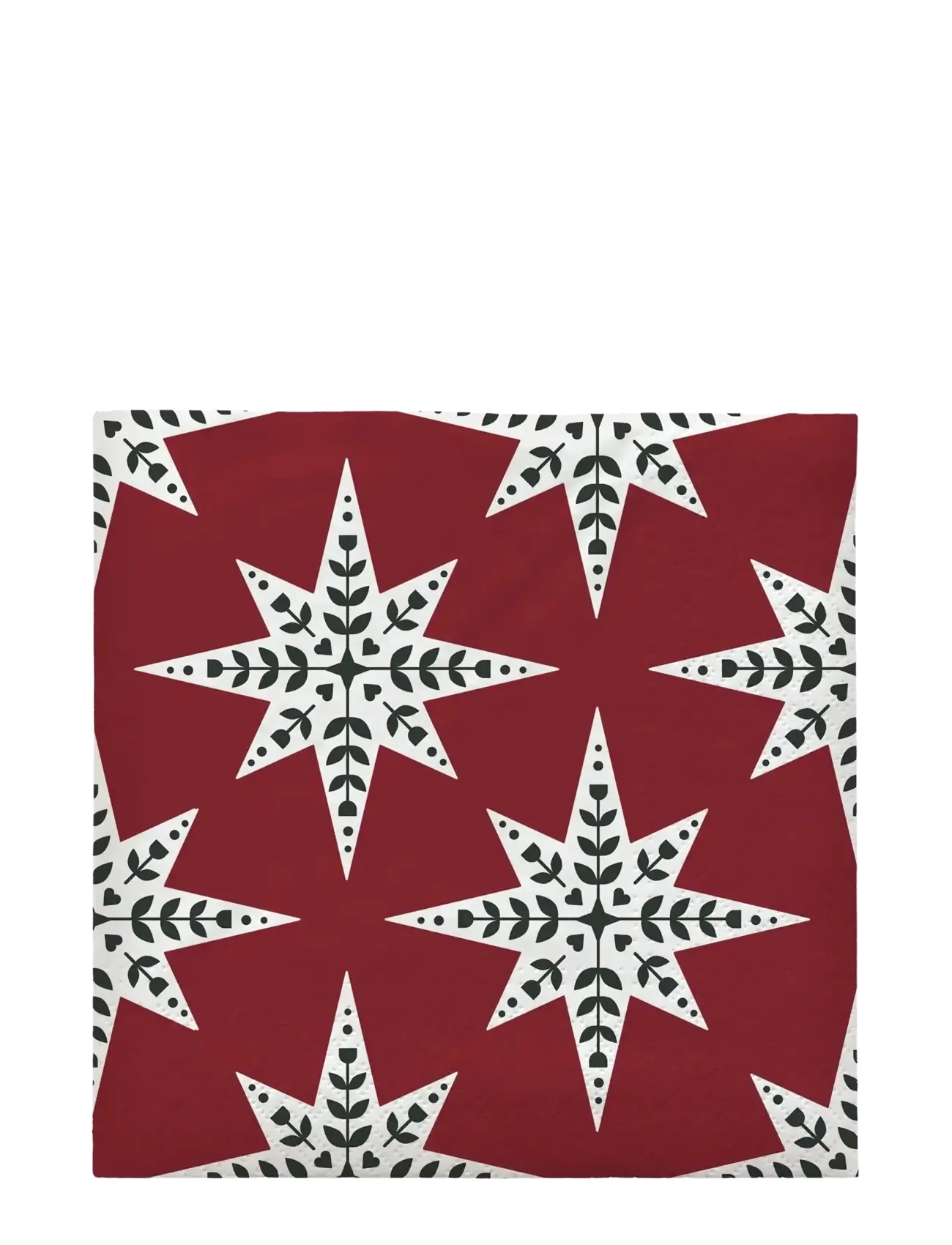 Broste Copenhagen Saga Paper Napkin - Textiles - DARK GREEN/BURGUNDY / burgundy