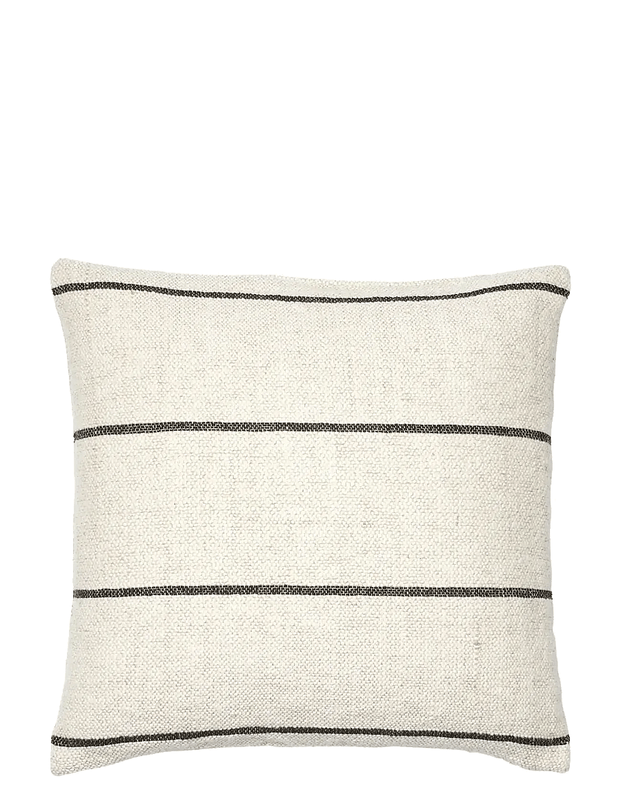 Broste Copenhagen - Sigrid Cushion Cover - die niedrigsten preise - light beige/black - 0