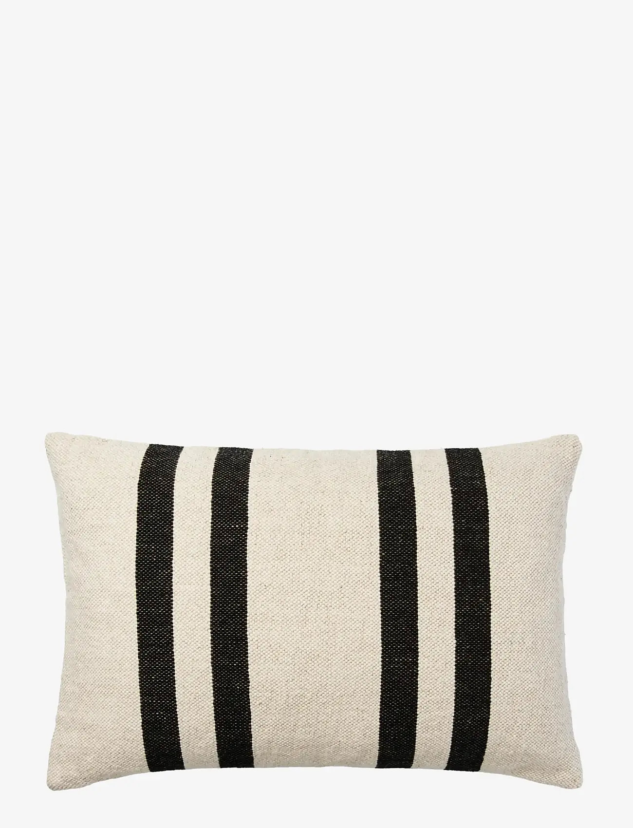 Broste Copenhagen - Sigrun Cushion Cover - cushion covers - light beige/black - 0