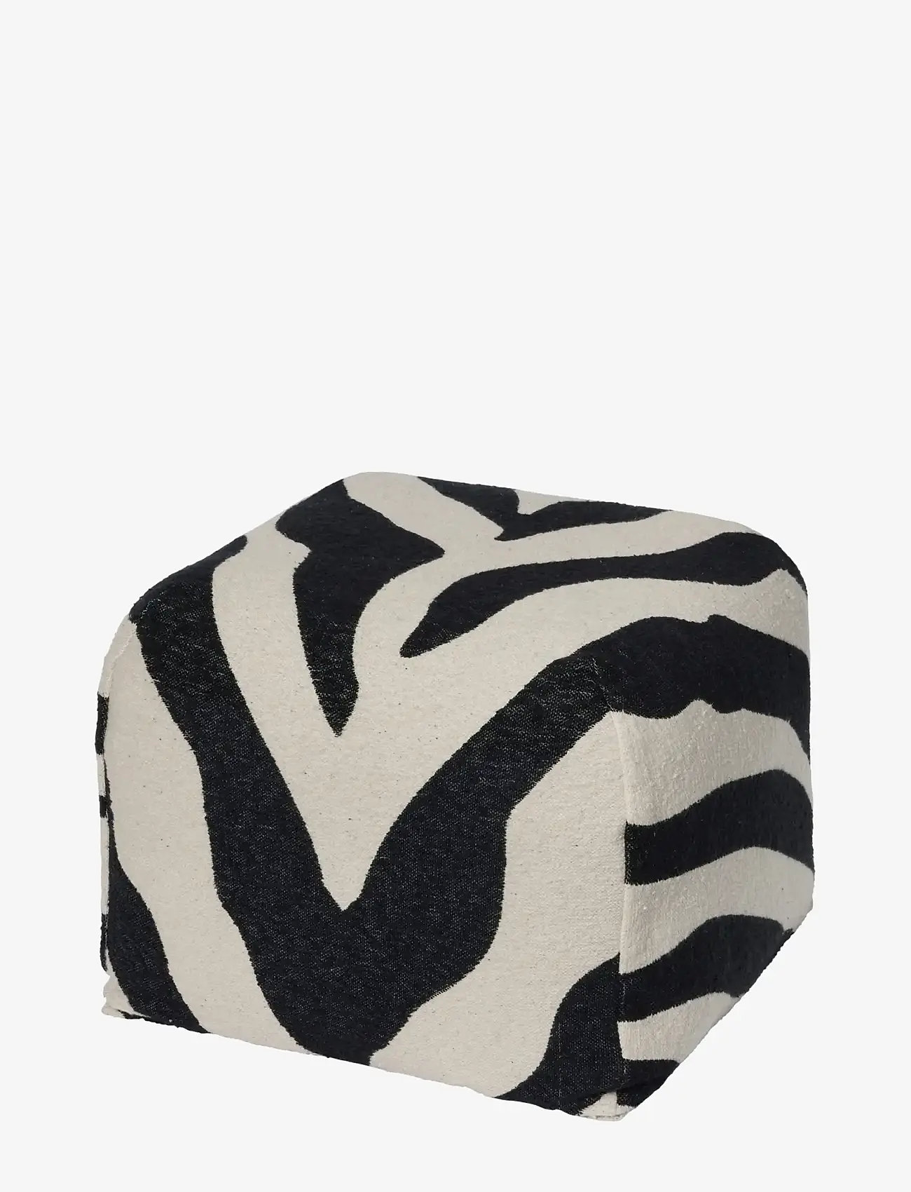 Broste Copenhagen - Zebra Pouf - black - 1