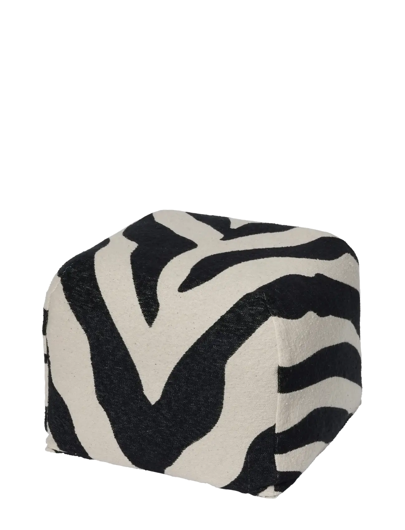 Broste Copenhagen Zebra Pouf - Sittpuffar - BLACK / multi