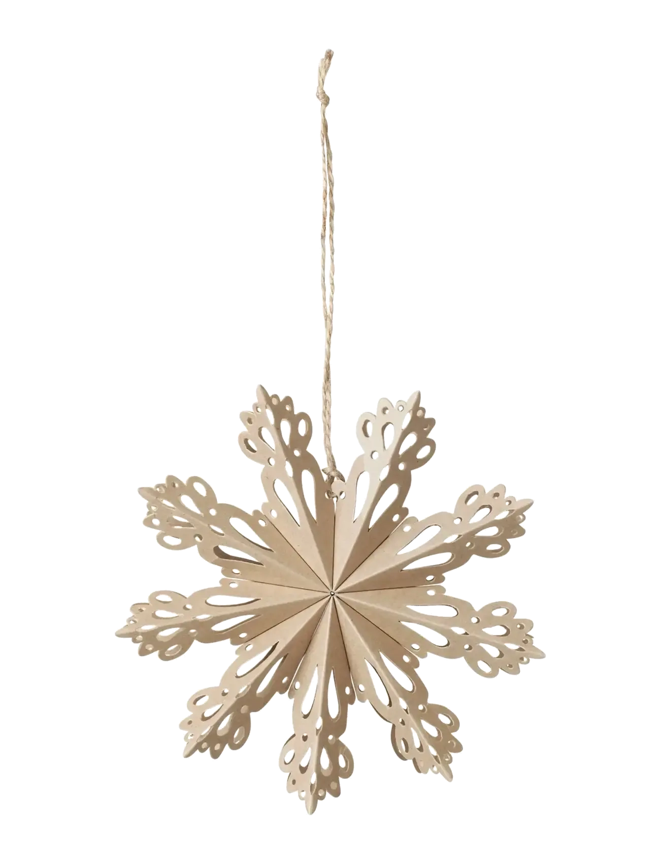 Broste Copenhagen Snowflake Star Ornament S - Einrichtung - NATURAL BROWN / beige