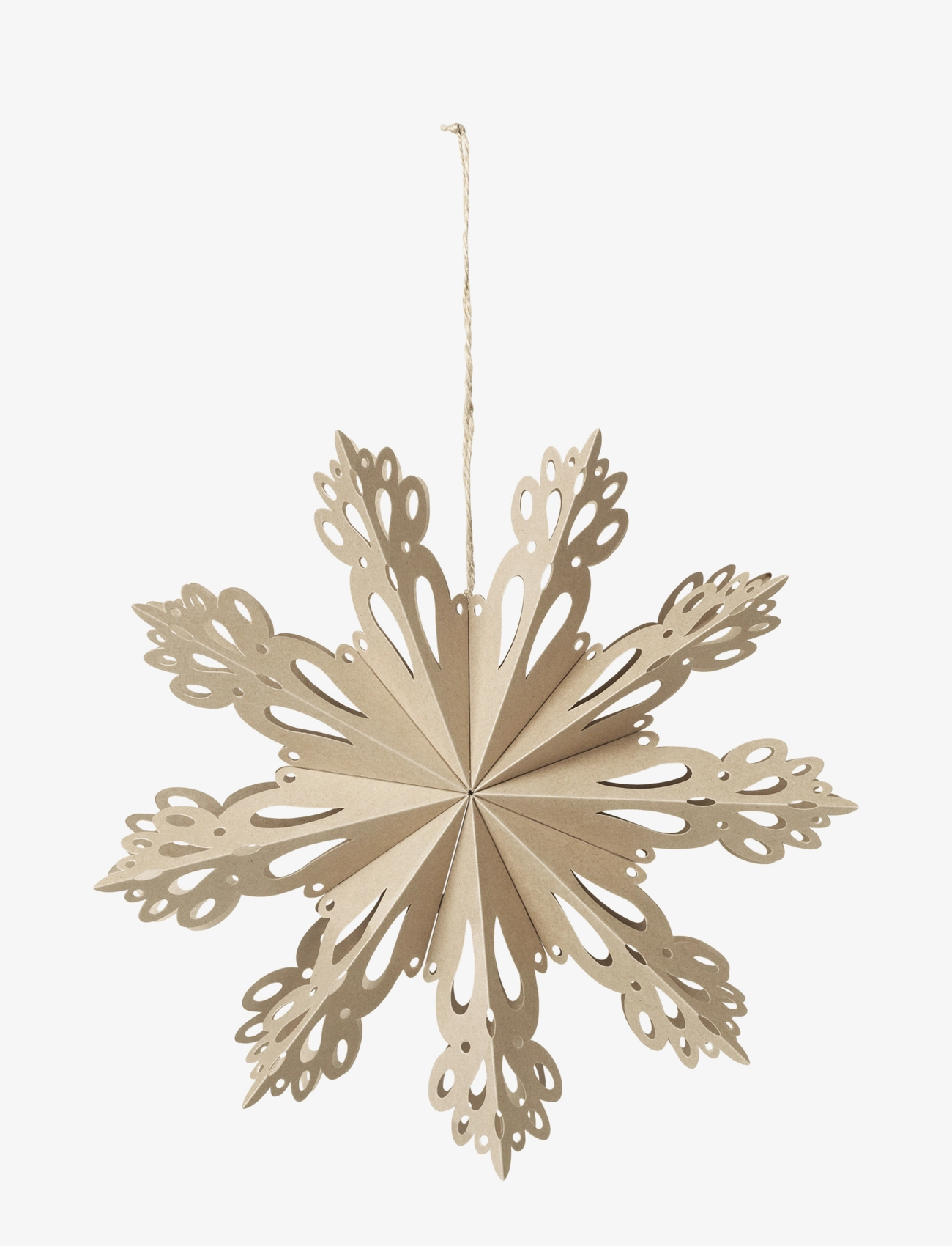 Broste Copenhagen Snowflake Star Ornament M - Einrichtung - NATURAL BROWN / beige